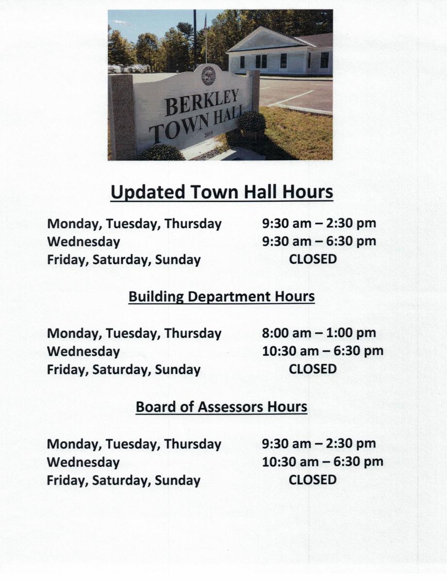 New Town Hall Hours