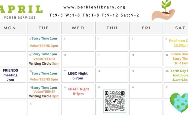 April 2024 Library Calendar